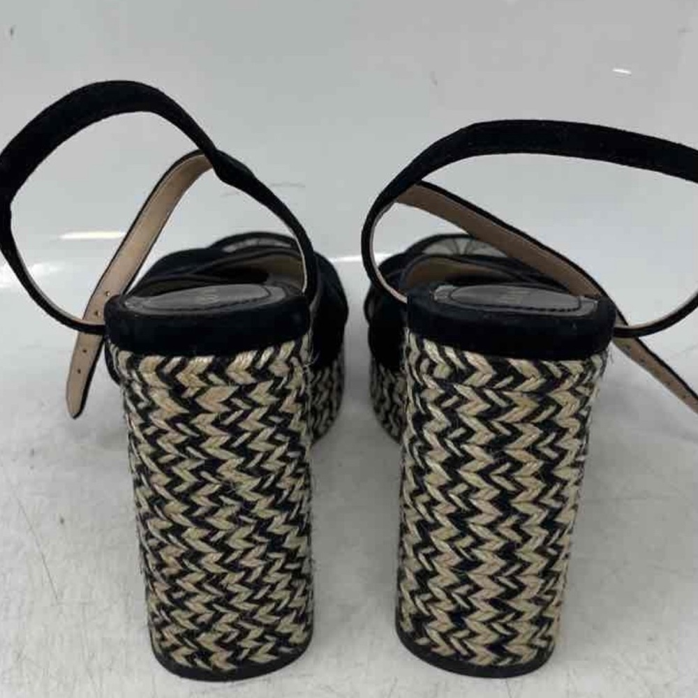 Coach Women's Black Platform Woven-Detail High Heel Sandals - Picture 4 of 6